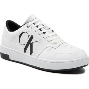 Sneakersy Calvin Klein Jeans Cupsole Laceup Basket Low Poly YM0YM00428 White/Black 0K4