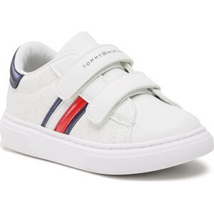 Sneakersy Tommy Hilfiger Stripes Low Cut Velcro Sneaker T1A9-32694-1355 S White/Blue X336