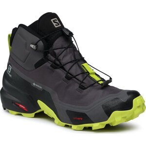 Trekingová obuv Salomon Cross Hike Mid Gtx GORE-TEX 411186 26 G0 Magnet/Black/Lime Punch