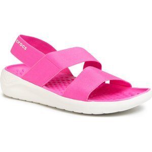 Sandály Crocs Literide Streach Sandal W 206081 Electric Pink/Almost White
