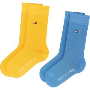 Sada 2 párů dětských nízkých ponožek Tommy Hilfiger 391334 Yellow/Blue 740