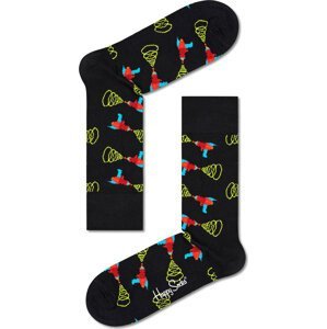 Sada 4 párů vysokých ponožek unisex Happy Socks XSPA09-0200 Barevná