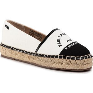 Espadrilky KARL LAGERFELD KL80108 White Canvas w/Black