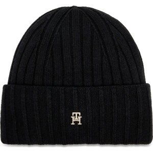 Čepice Tommy Hilfiger Essential Chic Beanie AW0AW15779 Black BDS