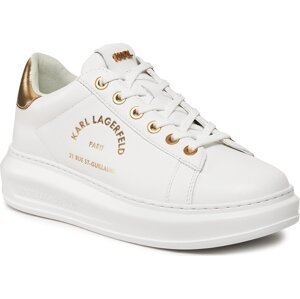 Sneakersy KARL LAGERFELD KL62538 White Lthr w/Gold 01G