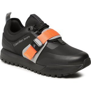 Sneakersy Calvin Klein Jeans Toothy Runner Clip Hardware YM0YM00625 Black/Orange 0JH