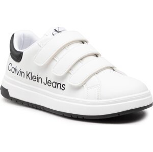 Sneakersy Calvin Klein Jeans Low Cut Lace-Up Sneaker V3X9-80335-1355 S White/Black X002