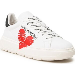 Sneakersy LOVE MOSCHINO JA15394G1GIA110A Bianco/Nero