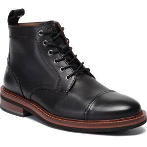 Kotníková obuv Tommy Hilfiger Smooth Leather Lace Up Boot FM0FM02435 Black 990