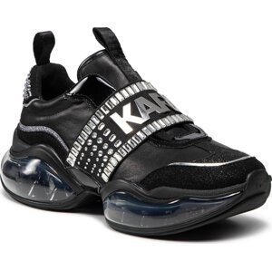 Sneakersy KARL LAGERFELD KL62731 Black Lthr w /Silver
