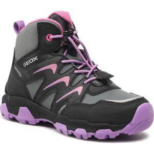 Kotníková obuv Geox J Magnetar G.B Abx B J264LB 054FU C0037 S Black/Purple