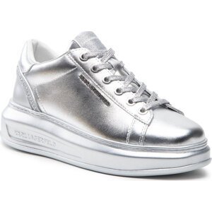Sneakersy KARL LAGERFELD KL62525A Silver Textured LThr