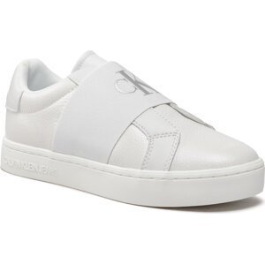 Sneakersy Calvin Klein Jeans Classic Cupsole Ribbon Lth YW0YW00776 White/Silver 0LB