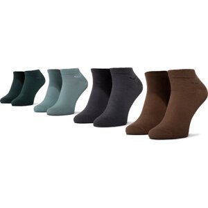 Sada 4 párů nízkých ponožek unisex QUAZI QZ-SOCKS-65-04-MEN-014 Zelená