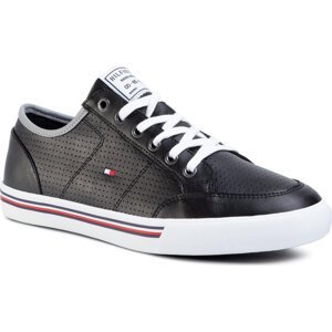 Sneakersy Tommy Hilfiger Core Corporate Leather Sneaker FM0FM02677 Black BDS