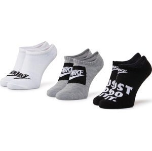 Sada 3 párů dětských kotníkových ponožek Nike SK0054 908 Černá