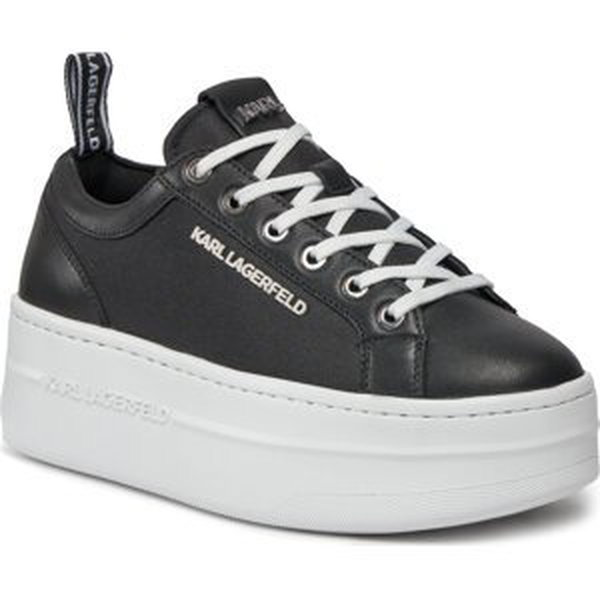 Sneakersy KARL LAGERFELD KL65019 Black Lthr/Textile 400