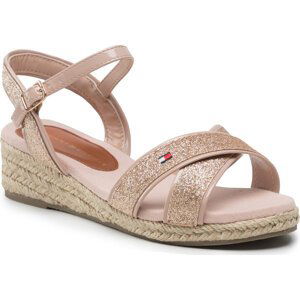 Espadrilky Tommy Hilfiger Rope Wedge Sandal T3A7-32186-1380 S Powder Pink 363