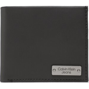 Velká pánská peněženka Calvin Klein Jeans Plaque Bifold W/Coin K50K510445 BDS