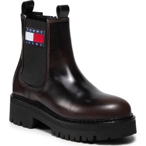 Turistická obuv Tommy Jeans Urban Tommy Jeans Chelsea Boot EN0EN01540 Cocoa GT6