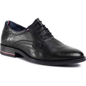 Polobotky Tommy Hilfiger Signature Hilfiger Leather Shoe FM0FM02712 Black BDS