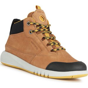 Kozačky Geox J Aeranter Abx J04CYA 0CL11 C6F2G D Brown/Dk Yellow