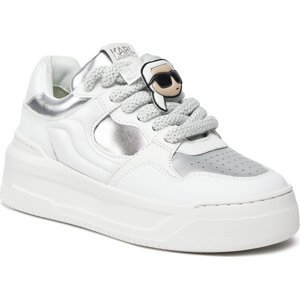 Sneakersy KARL LAGERFELD KL63324 White Lthr/Silver