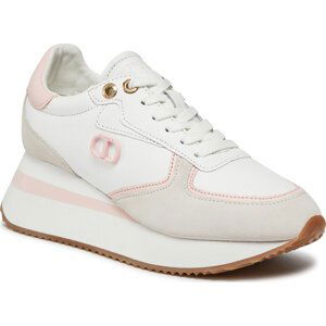 Sneakersy TWINSET 241TCP080 Bianco Ottico/Cupcake Pink 11338