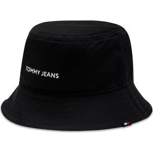 Klobouk Tommy Hilfiger Tjw Linear Logo Bucket Hat AW0AW15844 Černá