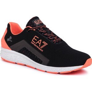 Sneakersy EA7 Emporio Armani X8X053 XK044 M538 Black/Orange Fluo