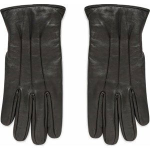 Pánské rukavice Jack&Jones Jacmontana Leather Gloves Noos 12125090 Black