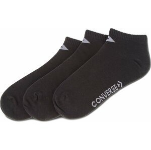 Sada 3 párů nízkých ponožek unisex Converse E747B-3010 Černá