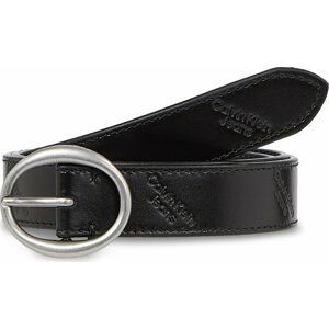 Dámský pásek Calvin Klein Jeans Round Classic Lthr Aop Belt K60K611245 Černá