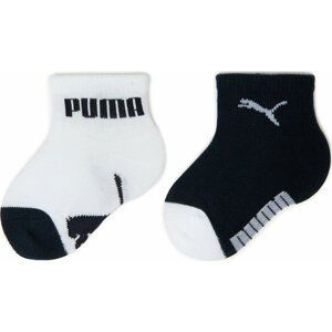 Sada 2 párů dětských vysokých ponožek Puma Baby Mini Cats Lifestyle Sock 2P 935478 New Navy / White 03