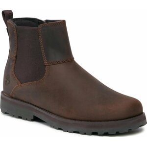 Kozačky Timberland Courma Kid Chelsea TB0A28PY9311 Dk Brown Full Grain