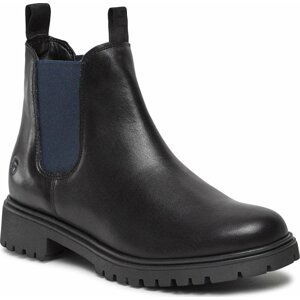 Kotníková obuv s elastickým prvkem Tamaris 1-25070-41 Black Lea/Navy 080