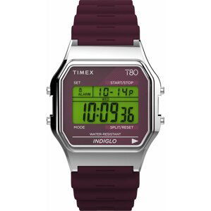 Hodinky Timex T80 TW2V41300 Burgundy/Silver