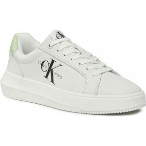 Sneakersy Calvin Klein Jeans Chunky Cupsole Laceup Mon Lth Wn YW0YW00823 Bright White/Exotic Mint 02U