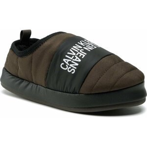 Bačkory Calvin Klein Home Shoe Slipper W Warm Lining YM0YM00242 Black Olive LBL