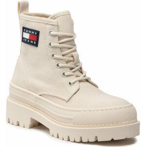 Turistická obuv Tommy Jeans Foxing Boot EN0EN01903 Béžová