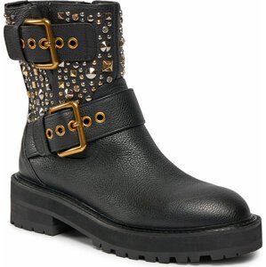 Polokozačky Kurt Geiger 225-Hackney Biker Boot 546505109 Black/Comb