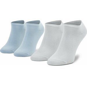 Sada 2 párů dámských nízkých ponožek Tommy Hilfiger 343024001 Blue 036