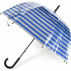 Deštník Happy Rain Long Ac Domeshape 40991 Metallic Stripes Silver/Blue