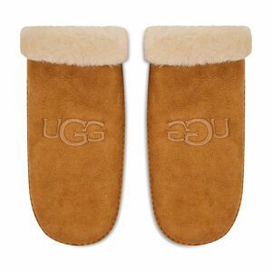 Dámské rukavice Ugg Sheepskin Embroider Mitten 20932 Chestnut