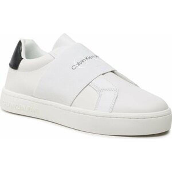 Sneakersy Calvin Klein Jeans Casual Cupsole Elastic Lth YW0YW01021 Triple White 0K4