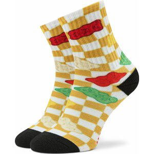 Vysoké dětské ponožky Vans Haribo Checkerboard Crew VN000612BX21 Haribo Narcissus/White