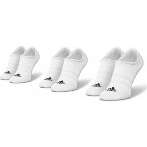 Sada 3 párů kotníkových ponožek unisex adidas Light Nosh 3PP DZ9415 Bílá