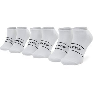 Sada 2 párů nízkých ponožek unisex Levi's® 37157-0641 Bílá