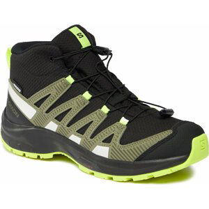 Trekingová obuv Salomon Xa Pro V8 Mid Climasalomon™ Waterproof L47289400 Black/Deep Lichen Green/Safety Yellow