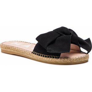 Espadrilky Manebi Sandals With Bow K 1.0 J0 Black Suede